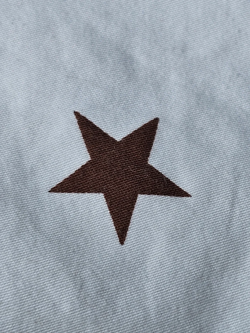 Serena & Lily White Sheet Set with Brown Star Print